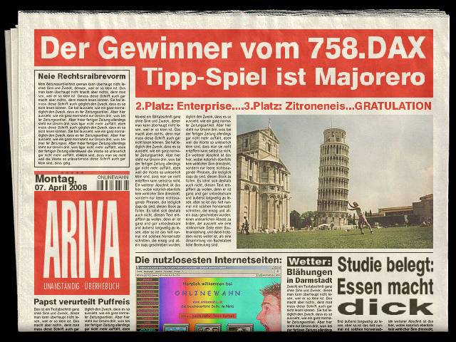 758.DAX Tipp-Spiel, Montag, 07.04.08 158194