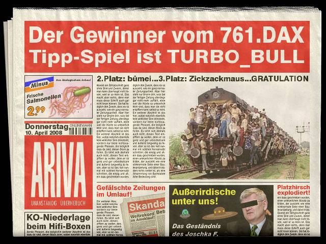 762.DAX Tipp-Spiel, Freitag, 11.04.08 158872