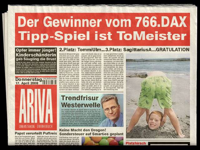 767.DAX Tipp-Spiel, Freitag, 18.04.08 159995