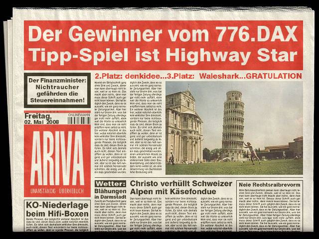 776.DAX Tipp-Spiel, Freitag, 02.05.08 162050