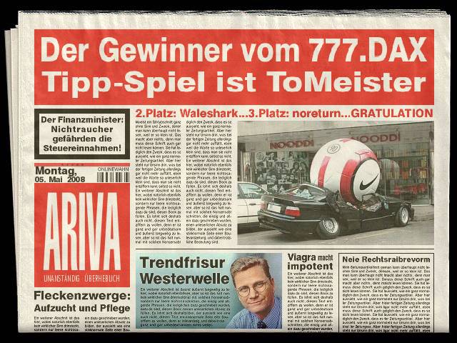 778.DAX Tipp-Spiel, Dienstag, 06.05.08 162468