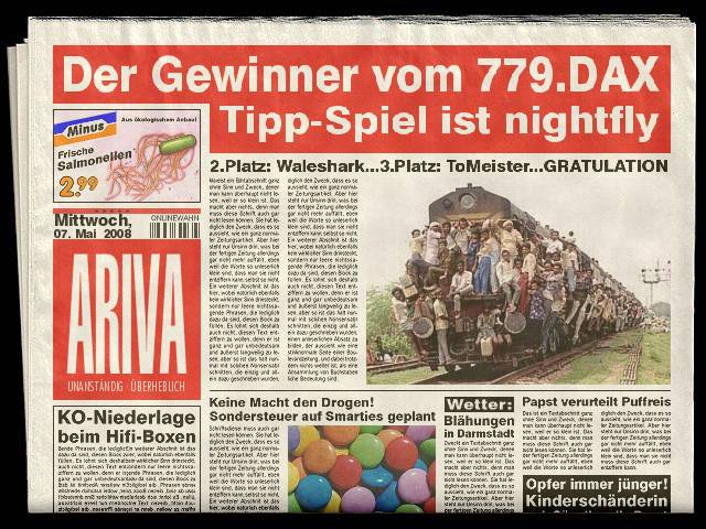 780.DAX Tipp-Spiel, Donnerstag, 08.05.08 162765