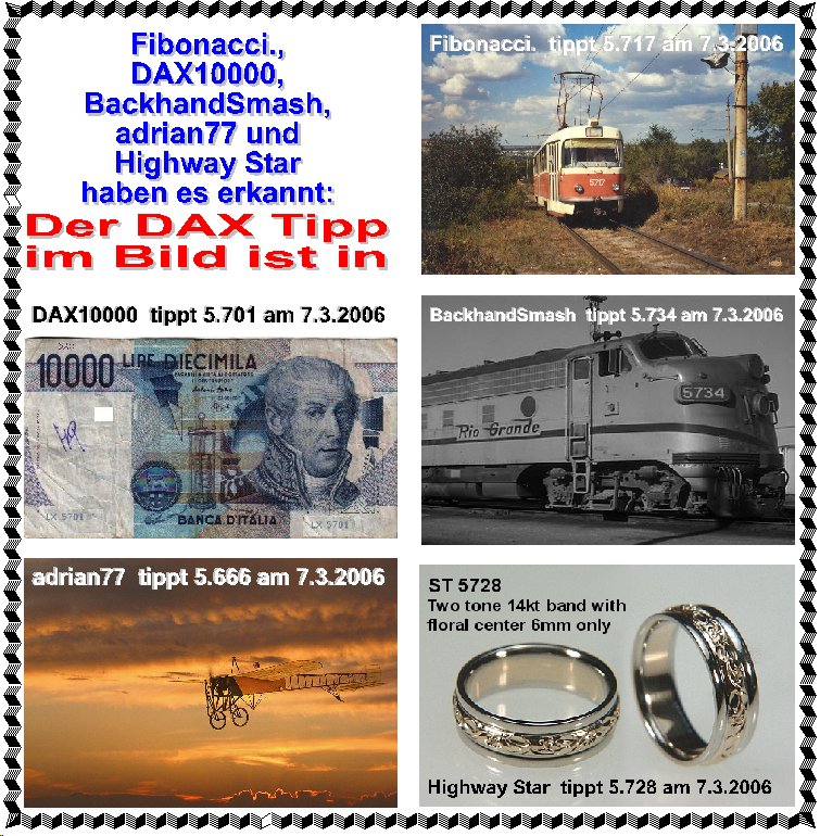 231.DAX Tipp-Spiel, Dienstag, 7.3.06, 17.45 Uhr 32085