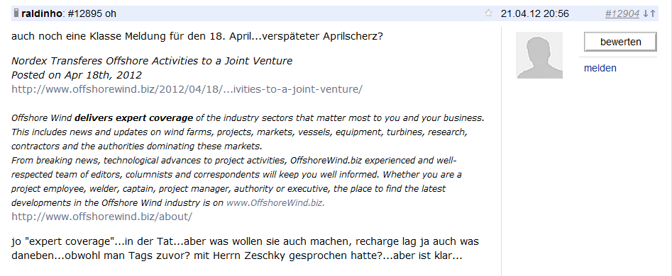 Norde Pro und Kontra 503144