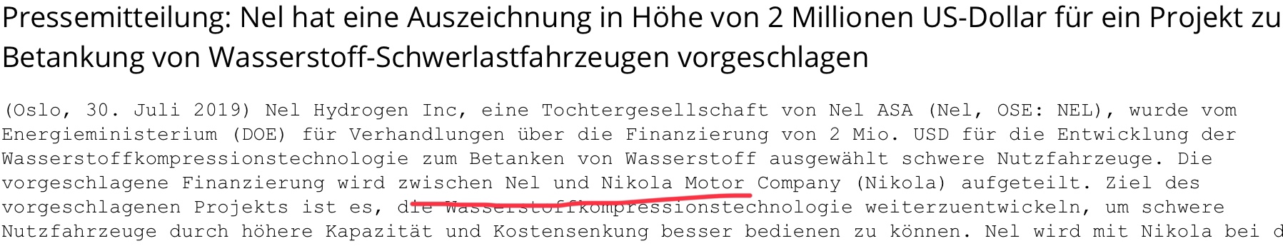 NEL, der Wasserstoffplayer aus Norwegen 1129639