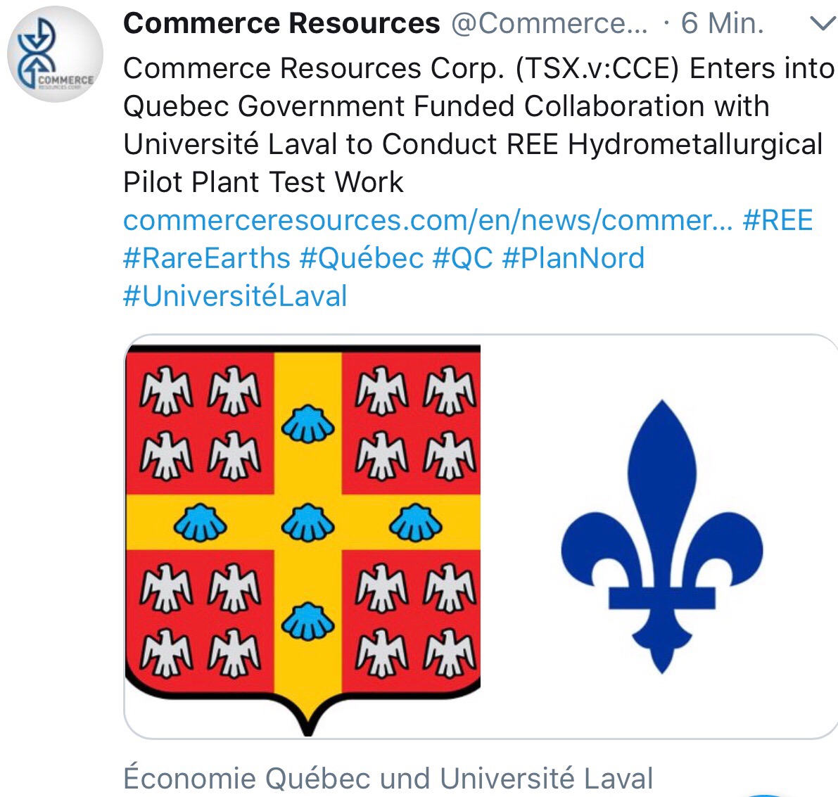 Commerce Resources Seltene Erden Niob Tantal 1057098