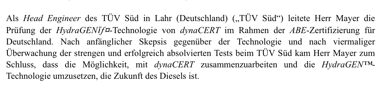 Nachrüsteinheit für saubere Dieselverbrennung 1144641