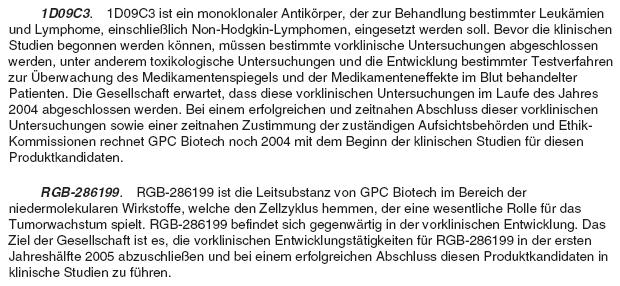 GPC-Biotech 585150 auf den Weg zur 200€ marke 200