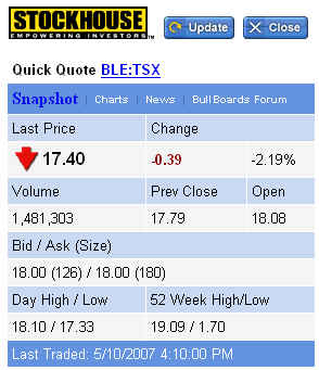 Thompson Creek Metals (Blue Pearl Mng) 97533