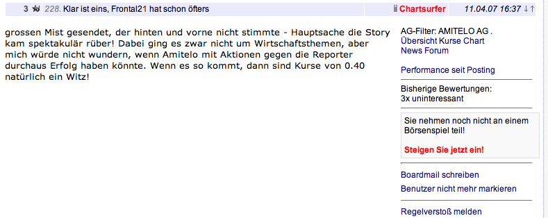 Amitelo hebt Prognosen für 2006 und 2007 an 92498