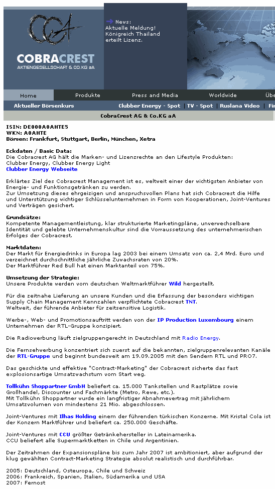 Cobracrest - Thema Übernahme 29756