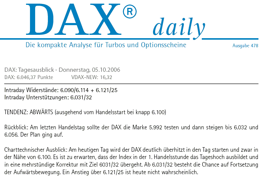 ► Day-Trading: Donnerstag, den 05.10.2006 60371