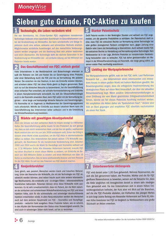 $$ Erfolgsmeldung bei Dermisonics ! $$ 57687