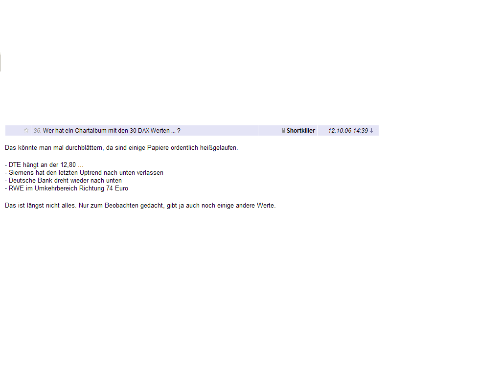 ► Day-Trading: Freitag, den 20.10.2006 63237