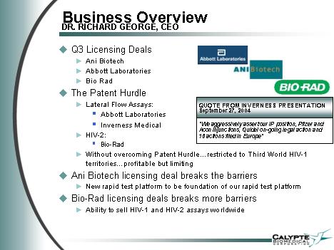 Calypte und die Zeit nach AIDS2004 in Bangkok 2198