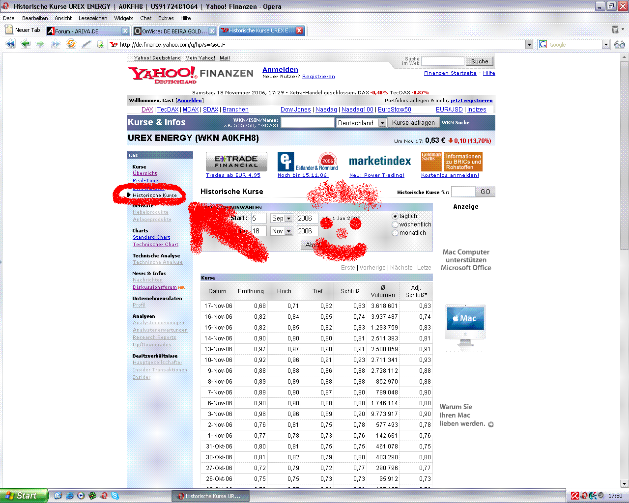 UREX ENERGY Uran Aktie 67479