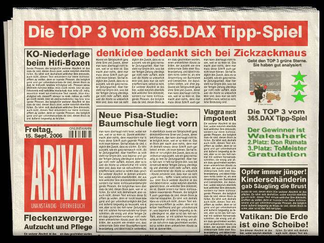 366.DAX Tipp-Spiel, Freitag, 15.09.06 56918
