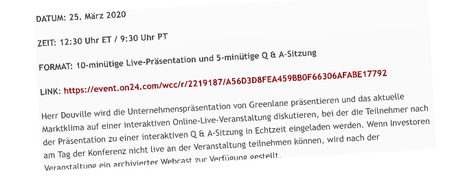 Greenlane Renewables Inc. 1168364