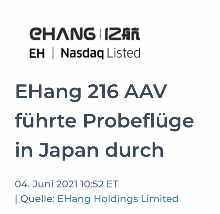EHang Holdings Ltd. - Transport-und Flugtaxis 1256788