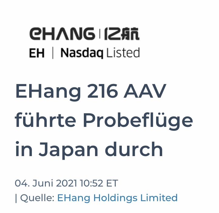 EHang Holdings Ltd. - Transport-und Flugtaxis 1256788