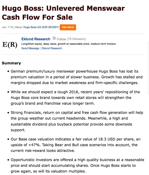 Hugo Boss - In den kommenden drei Jahren... 919035