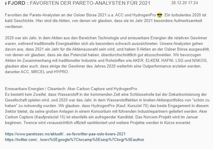 Aker Carbon Capture ASA für die Klimaziele 1276554