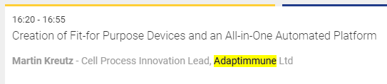 ADAP: Adaptimmune - Transforming T-Cell therapy 1147614