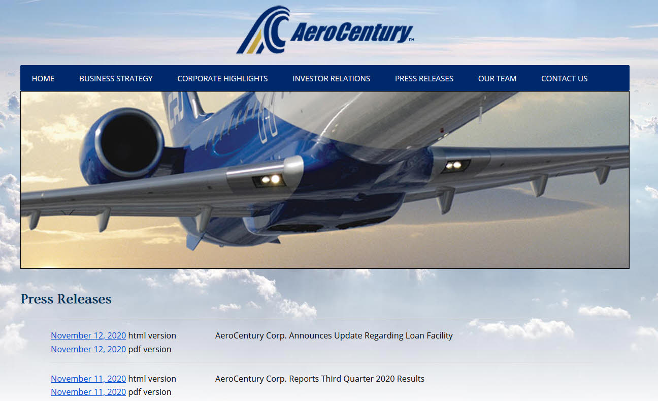 AEROCENTURY CORP heute +1300% 1222624