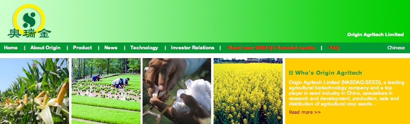 Origin Agritech beobachten +12% 168936