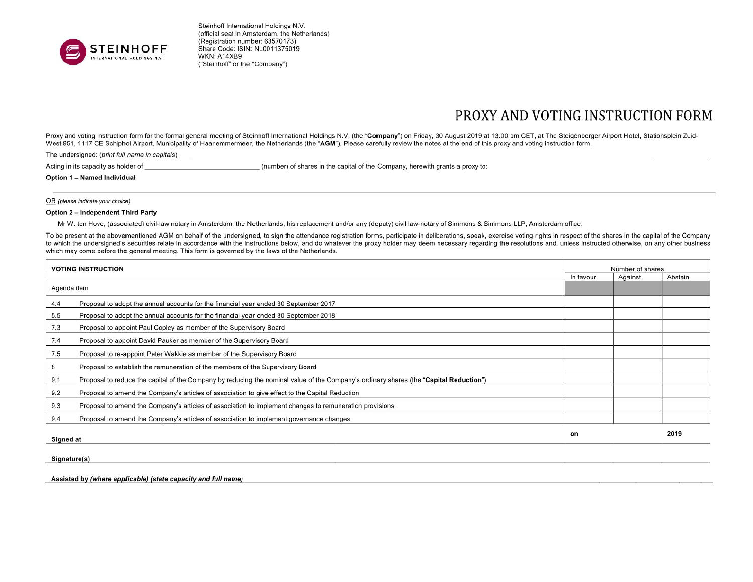 Steinhoff International Holdings N.V. 1124120