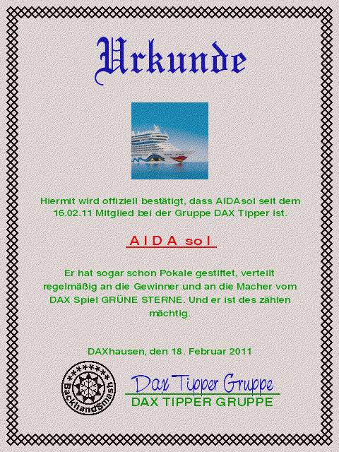 1.491.DAX Tipp-Spiel, Montag, 21.02.11 381932