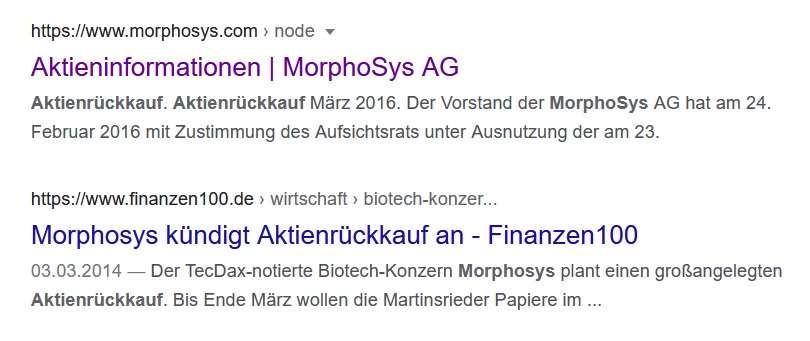 MOR: Pipelinefortschritte führen zu Neubewertungen 1300155