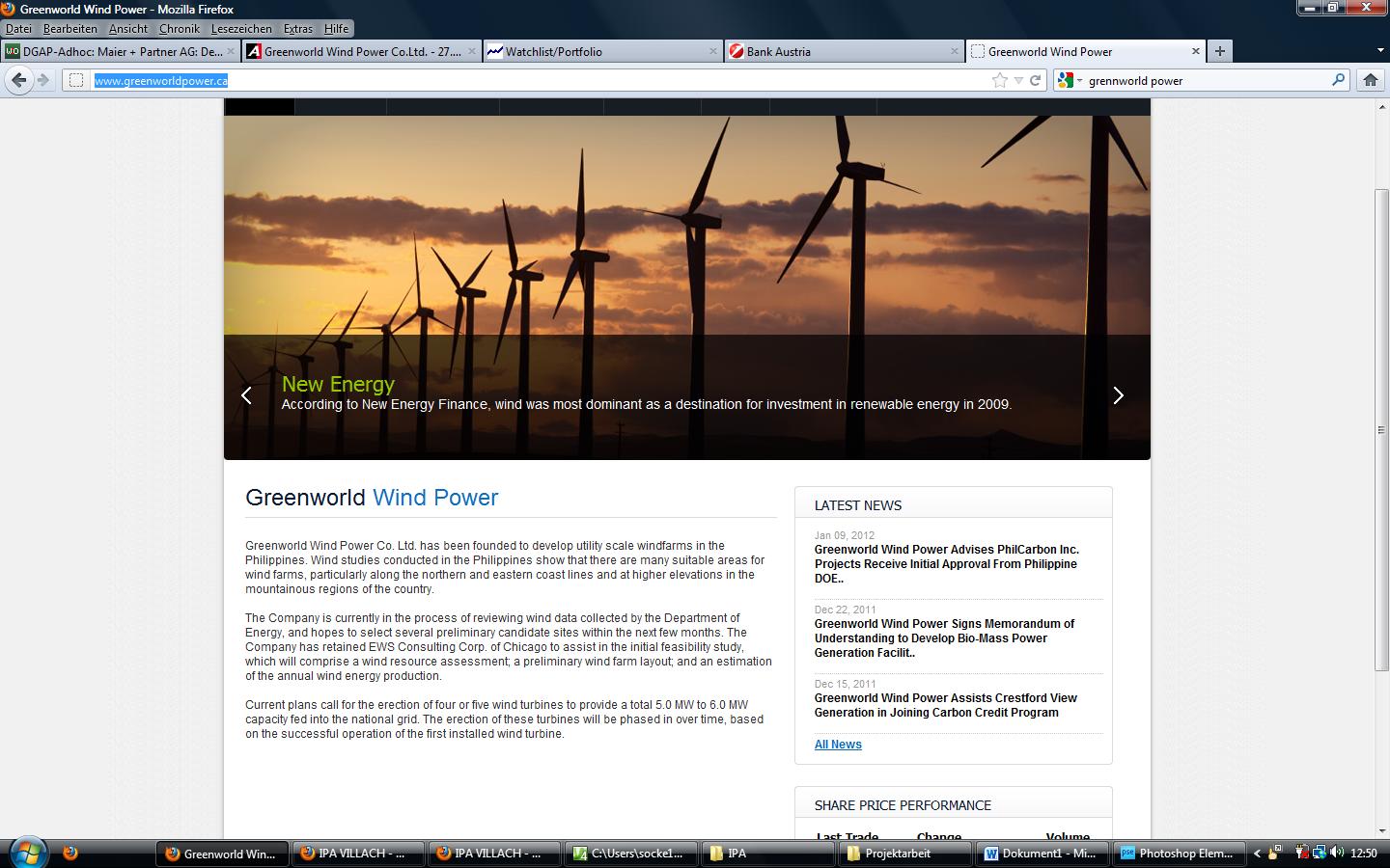 Greenworld Wind Power Co.Ltd. 474961