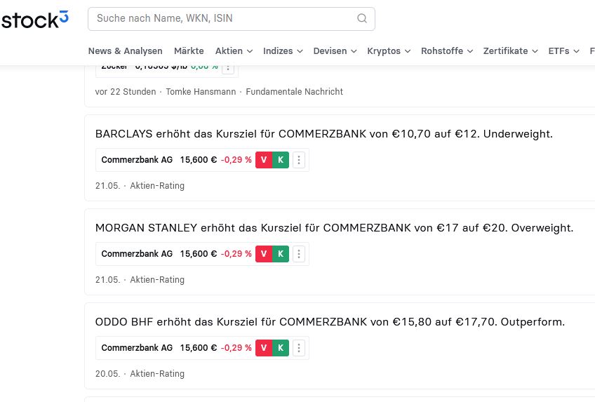 COMMERZBANK kaufen Kz. 28 € 1430766