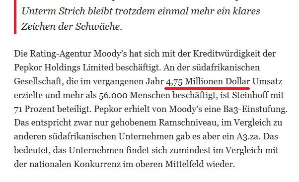 Steinhoff International Holdings N.V. 1156140