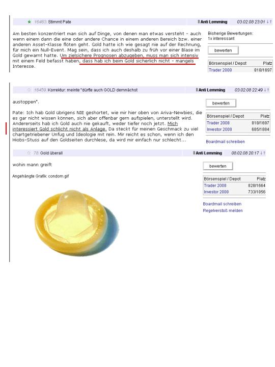 ANTILEMMINGS - Fehlprognosen zu GOLD 154999