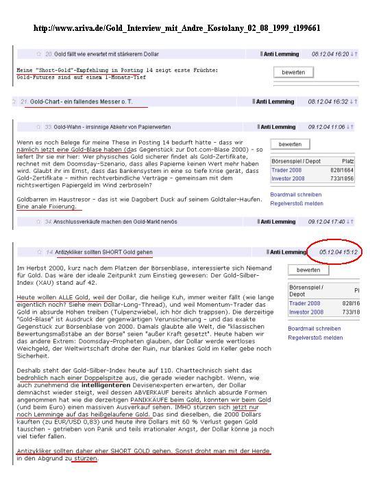 Wenn das Gold redet, dann schweigt die Welt! 258508