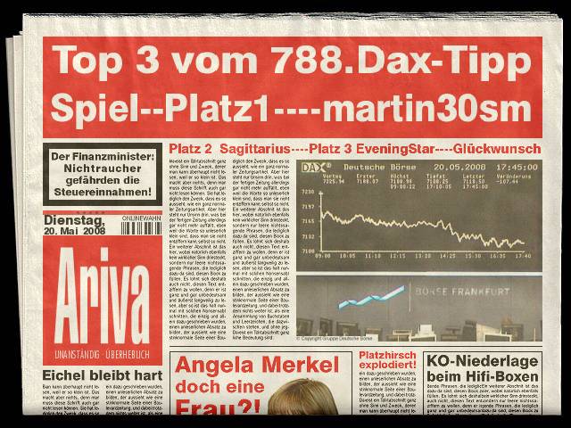 789.DAX Tipp-Spiel, Mittwoch, 21.05.08, 17:45 Uhr 164501