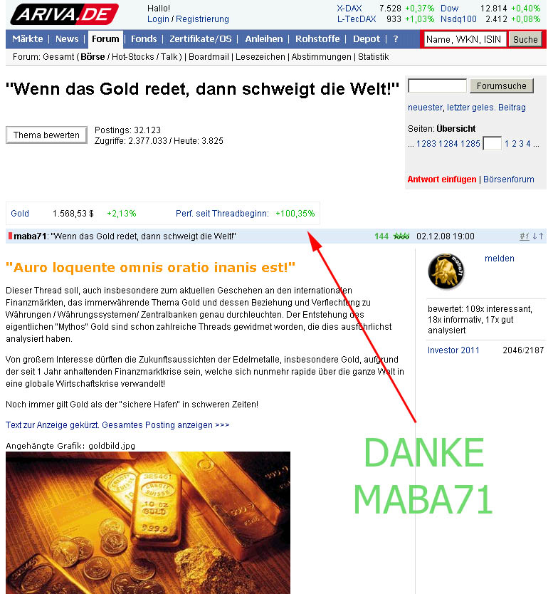 Wenn das Gold redet, dann schweigt die Welt! 398977