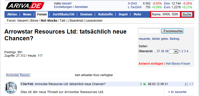 Arrowstar Resources Ltd: tatsächlich neue Chancen? 523181