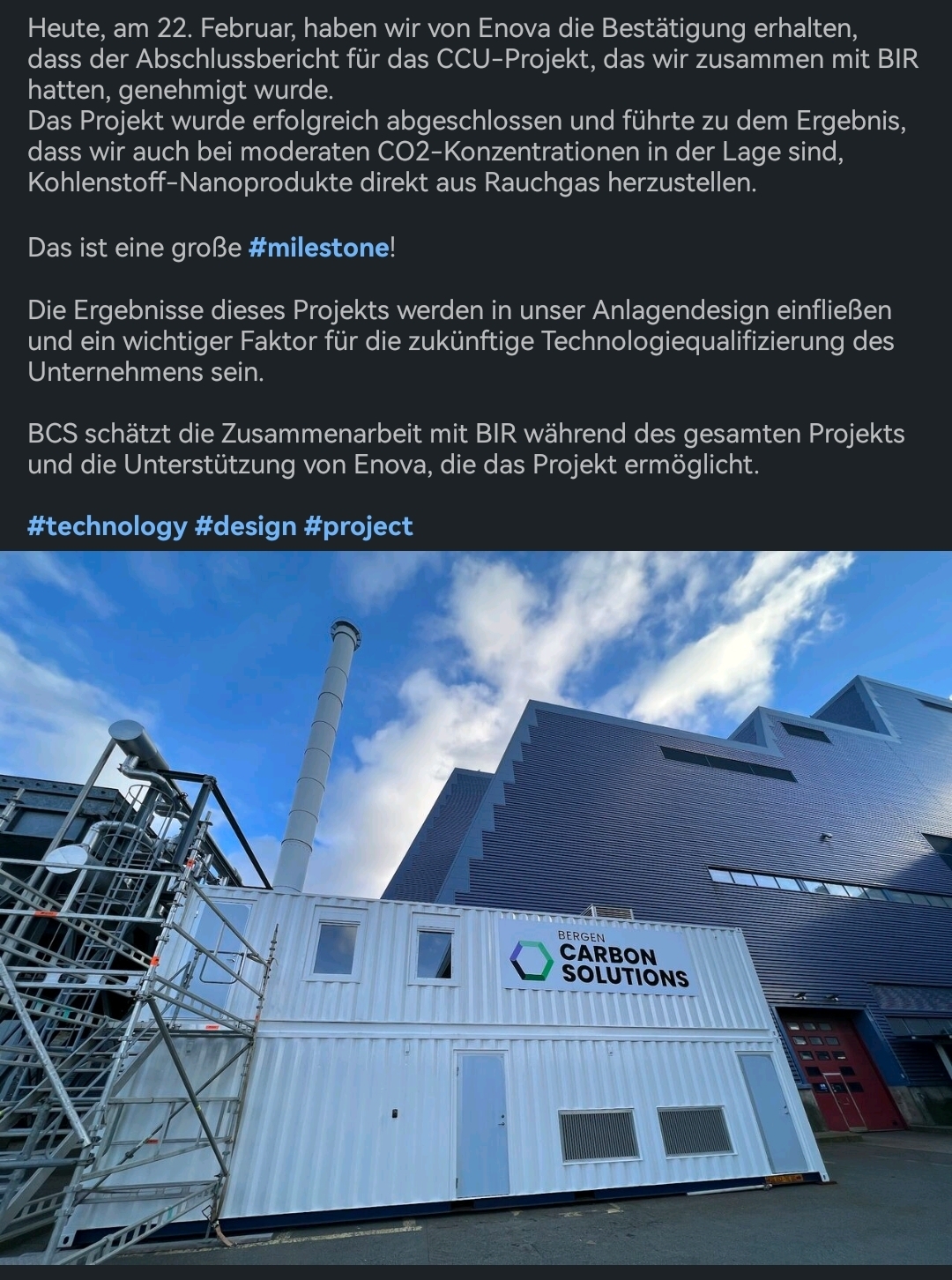 Bergen Carbon: Kohlenstoffnanofasern aus Co2 1358668