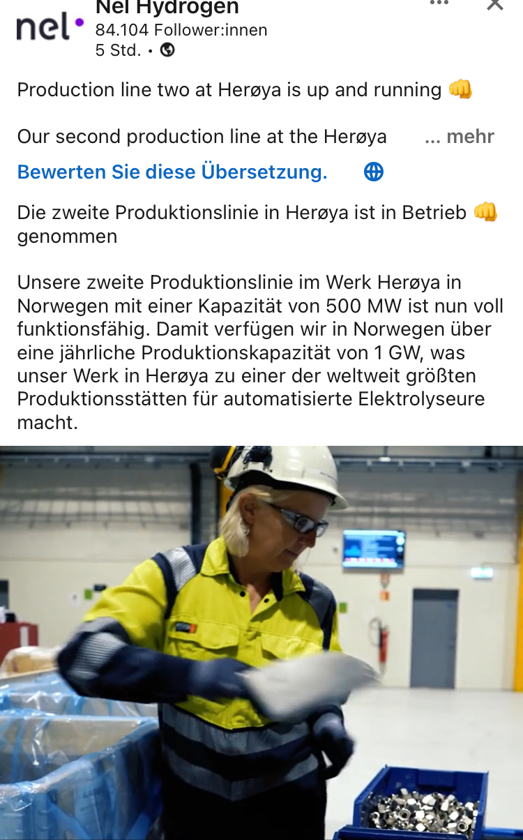 NEL, der Wasserstoffplayer aus Norwegen 1444124