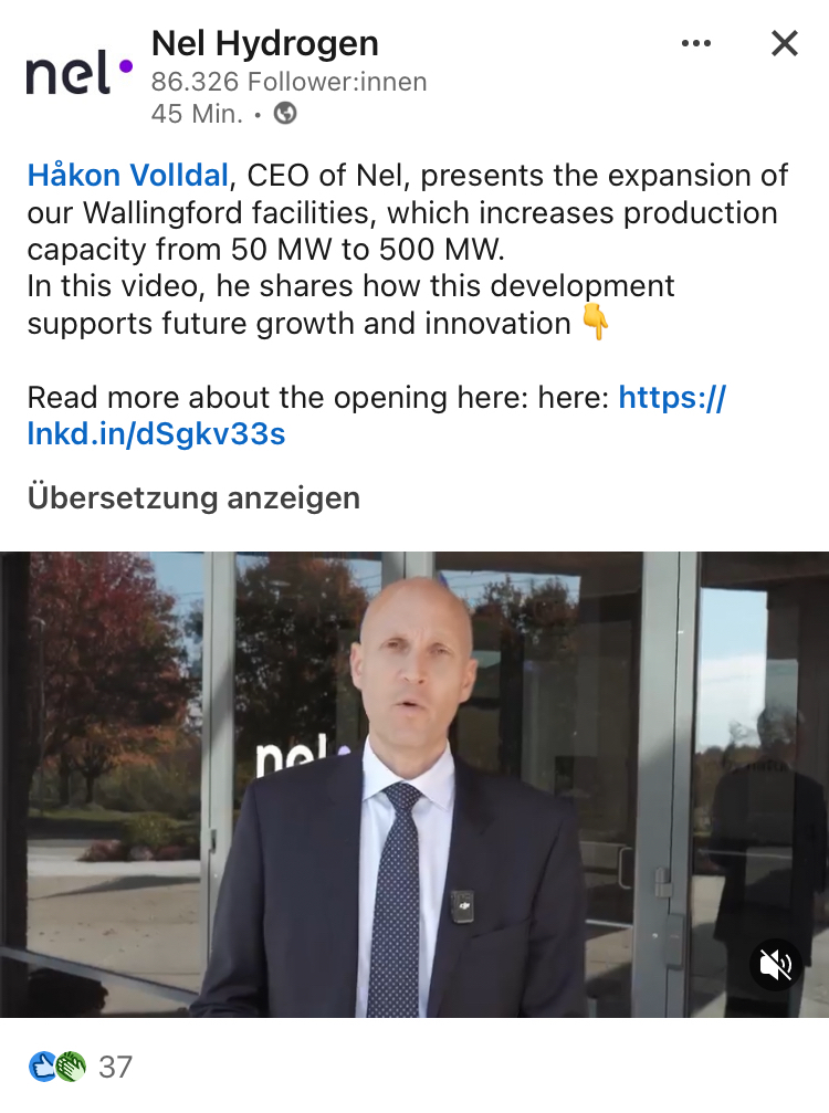 NEL, der Wasserstoffplayer aus Norwegen 1454005