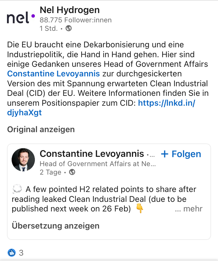 NEL, der Wasserstoffplayer aus Norwegen 1471747