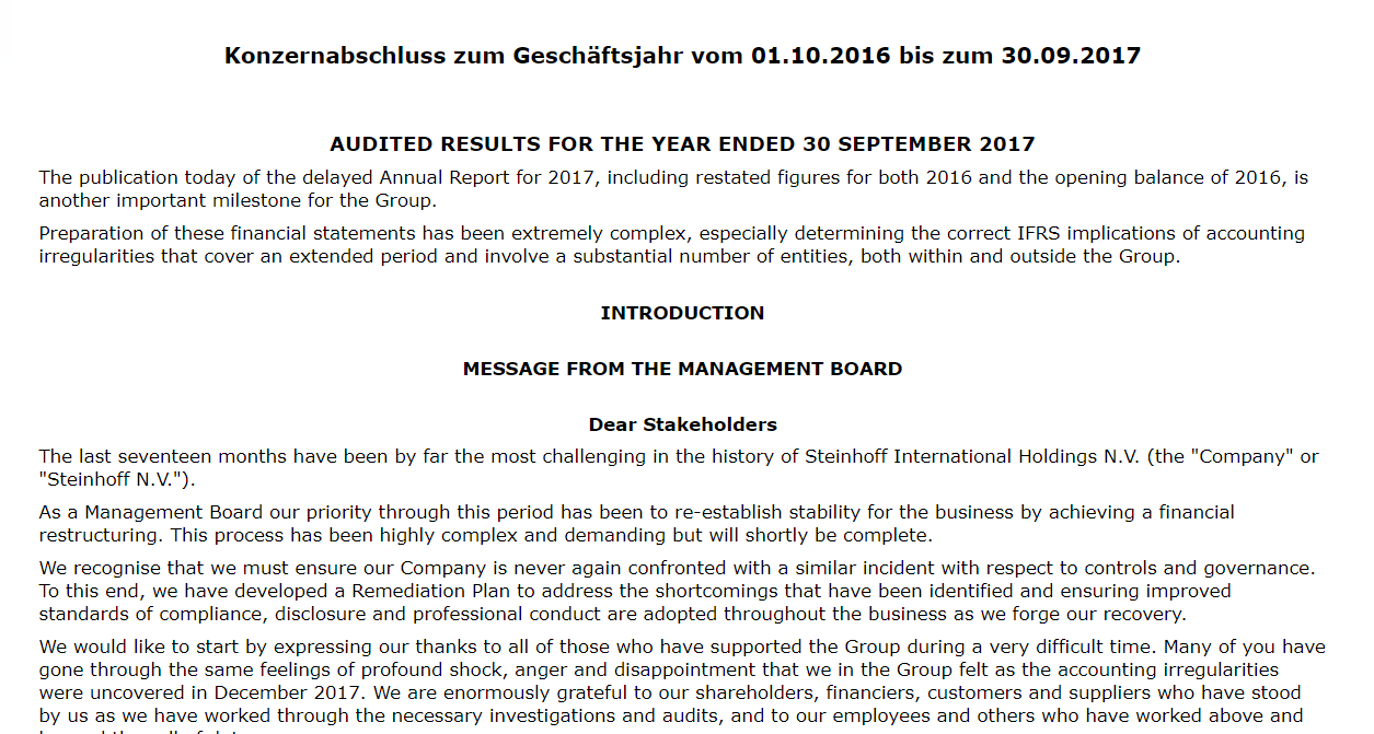 Steinhoff International Holdings N.V. 1114542