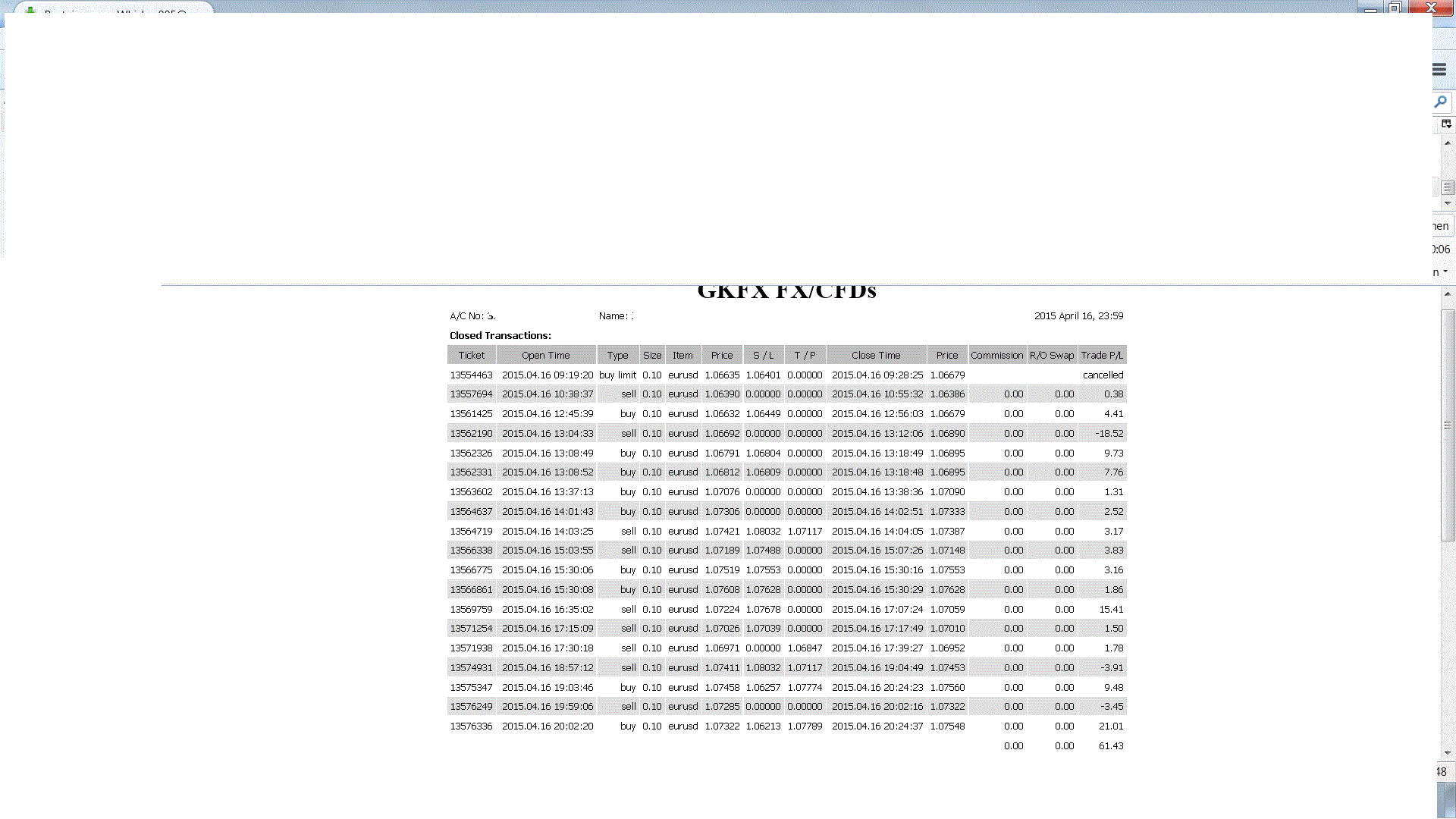 Walli's EUR/USD trading thread 818038