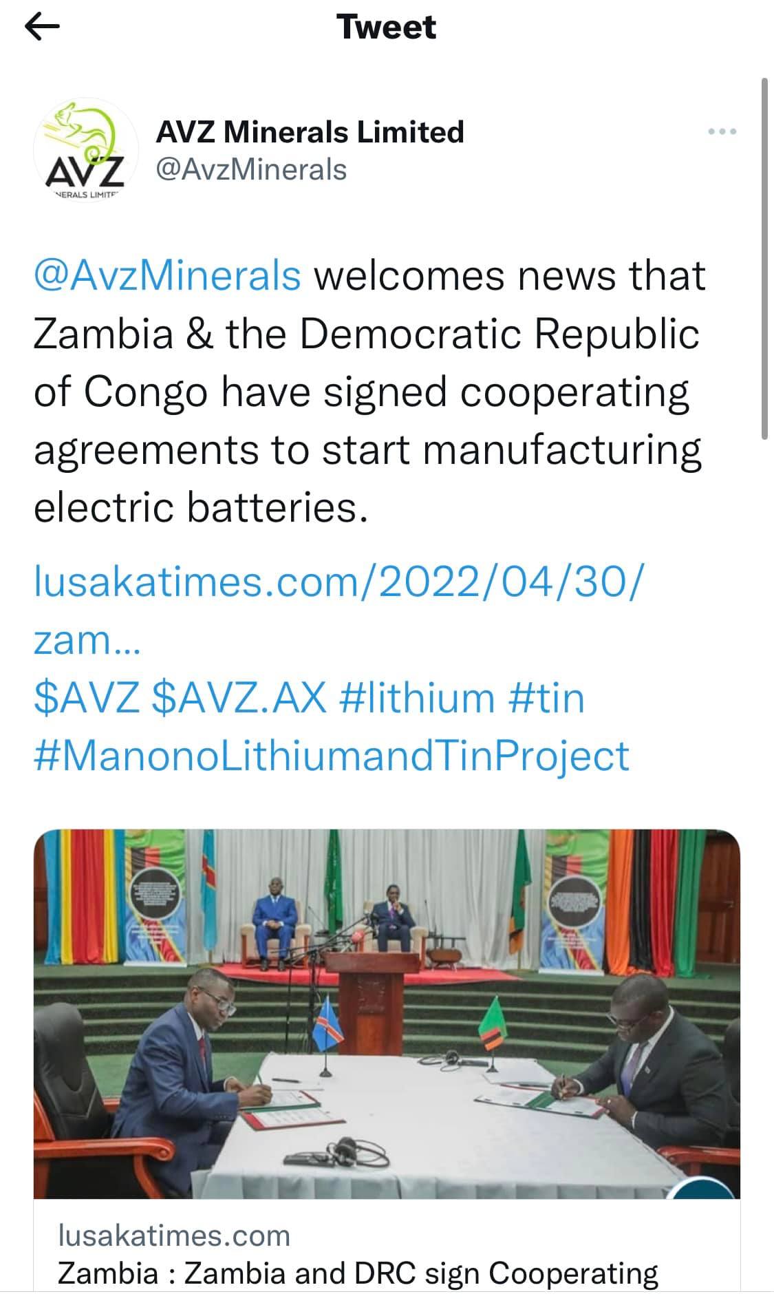 Lithiumstar AVZ Minerals eröffnet 68 % im Plus 1312647