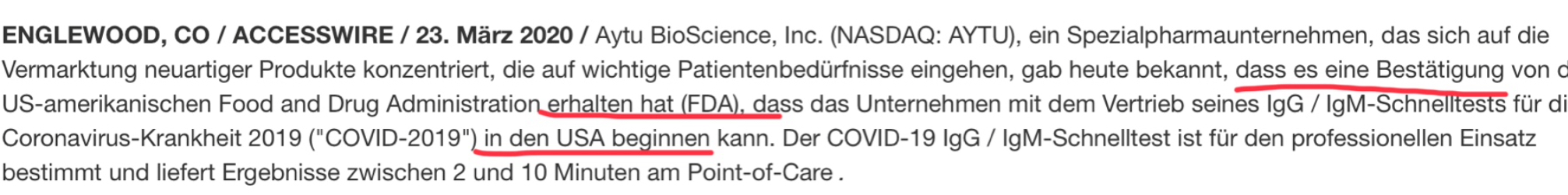 Aytu - die nächste (Corona) Sau wird durchs Dorf.. 1170587
