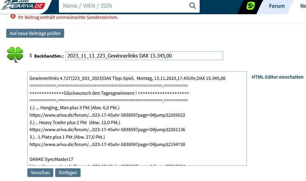 Die Links zu den Sternenkinder (DAX Spiel) Teil2 1398095