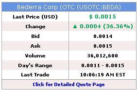 Bederra Corporation 294744